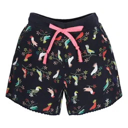 PLUM TREE Girls Birds Printed Pure Cotton Shorts-image-46