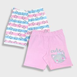 YK Girls Pack Of 2 Printed Pure Cotton Shorts-picture-42
