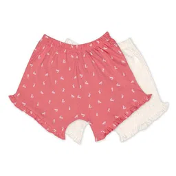 mothercare Girls Pack Of 2 Printed Cotton Shorts-image-67