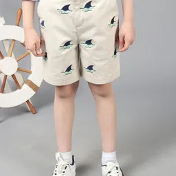 One Friday Boys Conversational Embroidered Regular Shorts-image-11