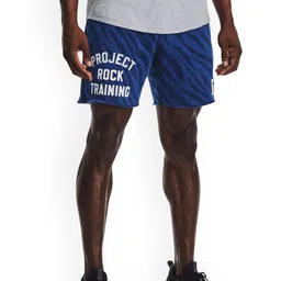 UNDER ARMOUR Men Project Rock Rival Printed Shorts-image-79