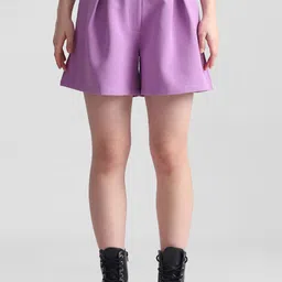 ONLY Women High-Rise Above Knee Regular Shorts-image-17