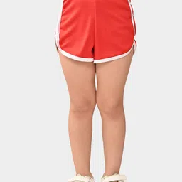 BONKIDS Girls Red Loose Fit Low-Rise Sports Shorts-image-28