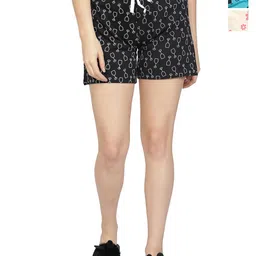 CLUB A9 Women Pack Of 3 Floral Printed Cotton Running Shorts-image-14