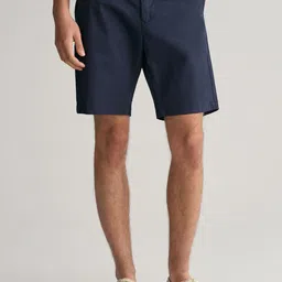 GANT Men Washed Mid-Rise Organic Cotton Slim Fit Shorts-44
