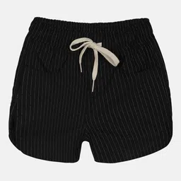 KiddoPanti Girls Striped Mid Rise Hot Shorts-image-40