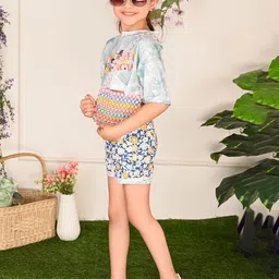 LilPicks Girls Printed Cotton Top With Shorts-image-47