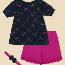 Nino Togs Girls Printed Top with Shorts-image-12