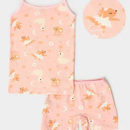 MiArcus Girls Printed Top with Shorts-42