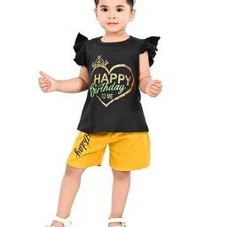 BAESD Girls Typographic Printed T-shirt with Shorts-image-68