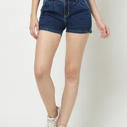 Crimsoune Club Women Slim Fit Denim Shorts-image-36