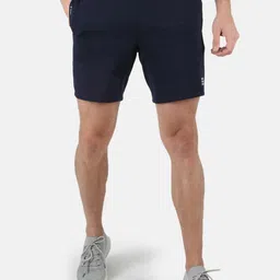 rock it Men Navy Blue Regular Fit Solid Sports Shorts-image-47