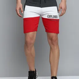 SHOWOFF Men Regular Fit Colourblocked Shorts-image-19