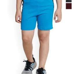 BAESD Boys Pack Of 3 High Rise Pure Cotton Shorts-picture-1