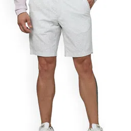 Celio Men Printed Linen Shorts-image-63