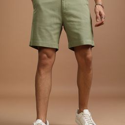 HIGHLANDER Men Cotton Mid-Rise Chino Shorts-picture-17