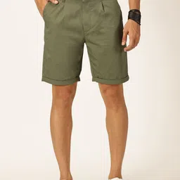 Thomas Scott Men Mid-Rise Pure Cotton Chino Shorts-picture-2