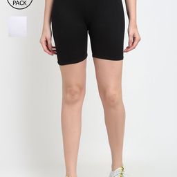 Jinfo Women Pack Of 2 Cycling Sports Shorts-image-91