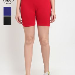 GRACIT Women Set Of 3 Cycling Sports Shorts-image-128