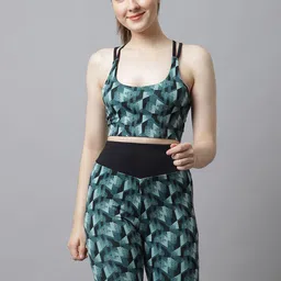 PERFKT-U Women Abstract Printed Slim Fit High-Rise Cycling Sports Shorts-29