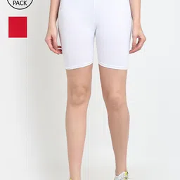Jinfo Women Pack Of 2 Cycling Sports Shorts-picture-7