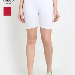 Jinfo Women Pack Of 2 Cycling Sports Shorts-picture-9