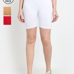 Jinfo Women Set Of 3 White Cycling Sports Shorts-picture-18