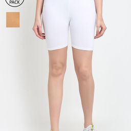 Jinfo Women White Cycling Sports Shorts-picture-9