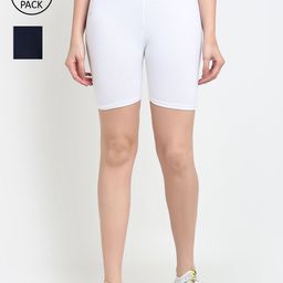 Jinfo Women Pack Of 2 Cycling Sports Shorts-image-78