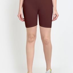 Jinfo Women Brown Cycling Sports Shorts-image-101