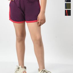 BAESD Girls Pack Of 4 High-Rise Cotton Hot Pants-image-36