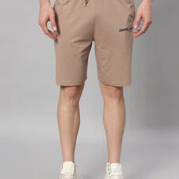 GRIFFEL Men High-Rise Cotton Shorts-image-76
