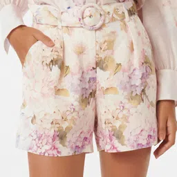 Forever New Women Floral Printed Slim Fit High-Rise Shorts-6