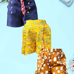 Cutiekins Girls Floral Printed High-Rise Shorts-picture-36
