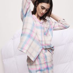 Marks & Spencer Women Cotton Checked High-Rise Shorts-picture-0