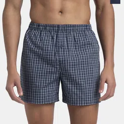 Jockey Pack of 2 Super Combed Mercerized Cotton Checked Boxers with Inner Waistband-8222-image-29