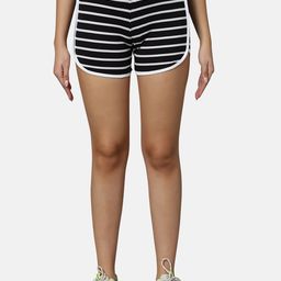 Omtex Women Striped Mid Rise Shorts-image-54