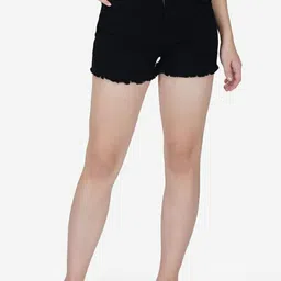 FASHIONFIBRE Women Slim Fit High-Rise Denim Shorts-picture-14