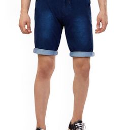 beevee Men Washed Mid-Rise Denim Shorts-image-14
