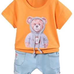 Bold N Elegant Infants Printed Pure Cotton T-shirt With Shorts-image-71