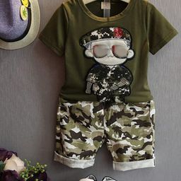 Googo Gaaga Boys Printed T-shirt with Shorts-40