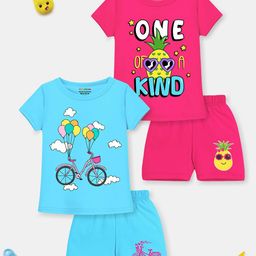 YK X Trampoline Girls Pack of 2 Printed T-shirt with Shorts-picture-11