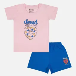 Bodycare Kids Girls Printed T-shirt With Shorts-image-96