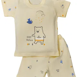 BAESD Kids Printed Round Neck Top with Pyjamas-image-5