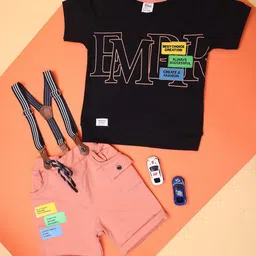 V-Mart Boys Printed Pure Cotton T-shirt with Shorts-image-13