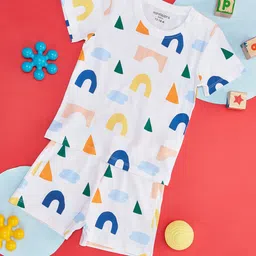 Pantaloons Baby Boys Conversational Printed Pure Cotton T-shirt with Shorts-picture-15