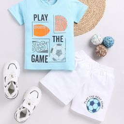 carrydreams Infant Boys Printed Pure Cotton T-shirt with Shorts-image-65