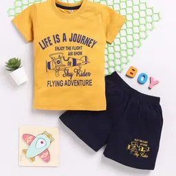 carrydreams Infant Boys Printed Pure Cotton T-shirt with Shorts-picture-9