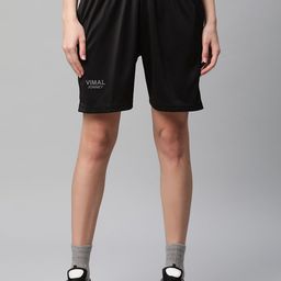 VIMAL JONNEY Women Black Sports Shorts-image-97