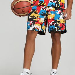 Puma Winners Circle Men Floral Printed Basketball Shorts-image-37